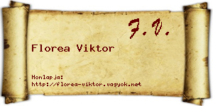 Florea Viktor névjegykártya
